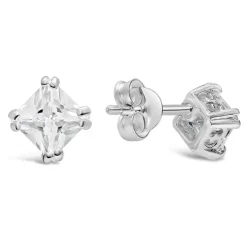 Sterling Silver and Cubic Zirconia Earrings
