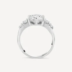 Sterling Silver and Cubic Zirconia Dress Ring
