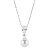 Sterling Silver and Pearl Pendant (Chain Included)
