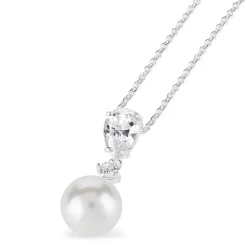 Sterling Silver and Pearl Pendant (Chain Included)