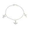 Sterling Silver Angel Dove Cross Bracelet