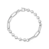 Sterling Silver Ball & Paperlink Bracelet