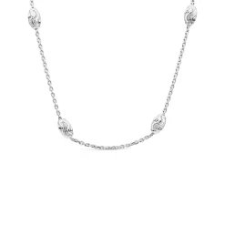 Sterling Silver Bean Trace Chain Necklet
