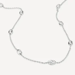 Sterling Silver Bean Trace Chain Necklet