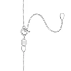Sterling Silver Block Initial M Pendant (Chain Included)