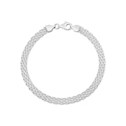 Sterling Silver Brick Mesh Style Bracelet