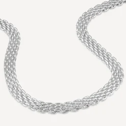 Sterling Silver Brick Meshed Style Necklet