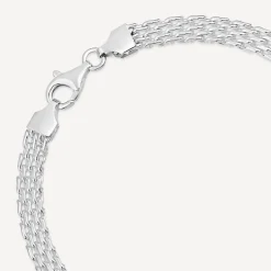 Sterling Silver Brick Mesh Style Bracelet