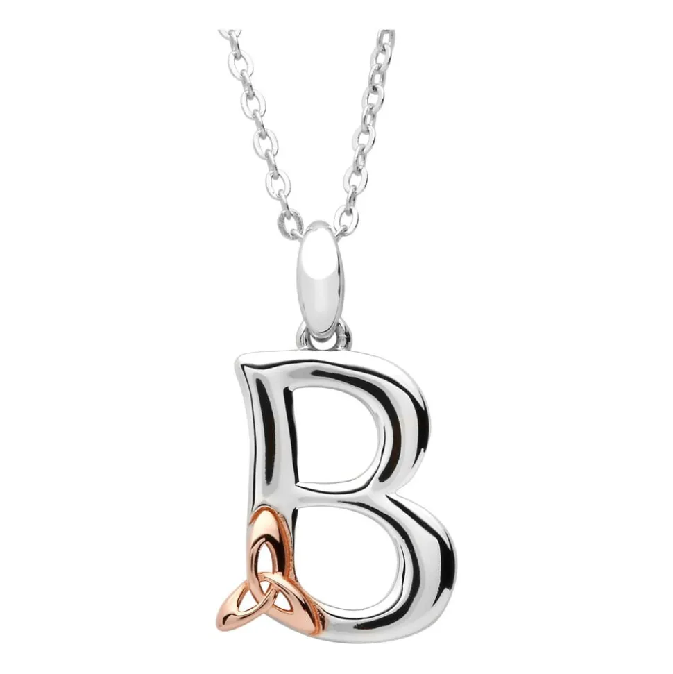 Sterling Silver Celtic B Initial Pendant