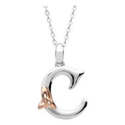 Sterling Silver Celtic C Initial Pendant
