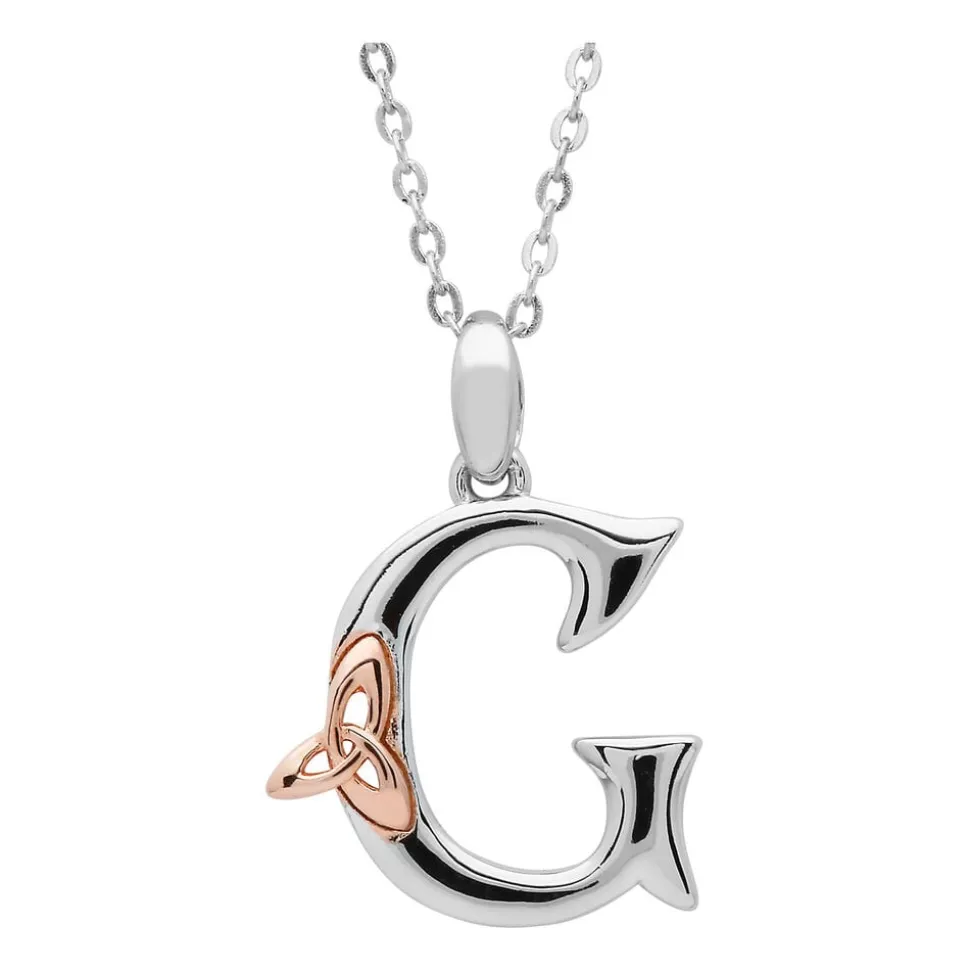 Sterling Silver Celtic G Initial Pendant