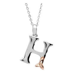 Sterling Silver Celtic H Initial Pendant