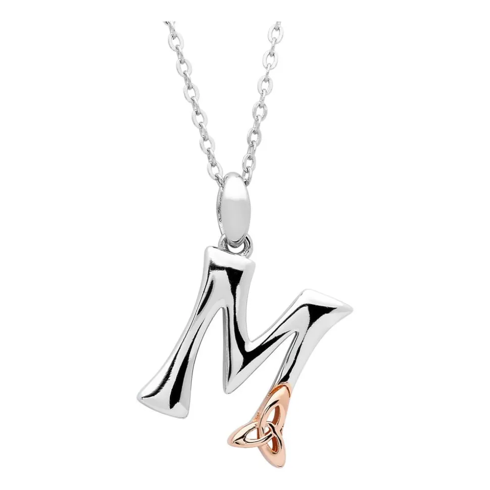 Sterling Silver Celtic M Initial Pendant