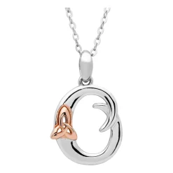 Sterling Silver Celtic O Initial Pendant