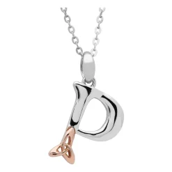Sterling Silver Celtic P Initial Pendant