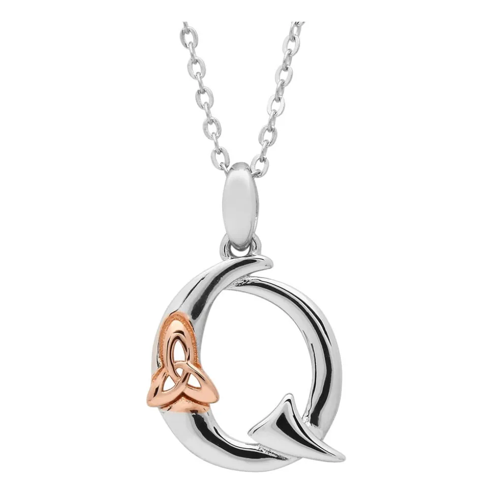 Sterling Silver Celtic Q Initial Pendant