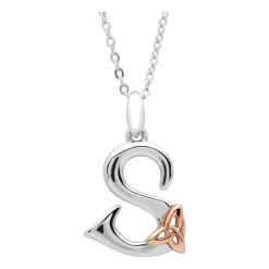 Sterling Silver Celtic S Initial Pendant