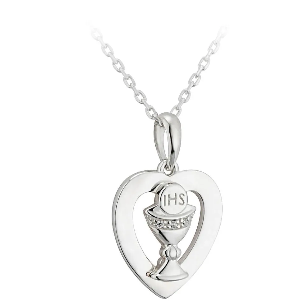 Sterling Silver Chalice Necklace (Chain Included)