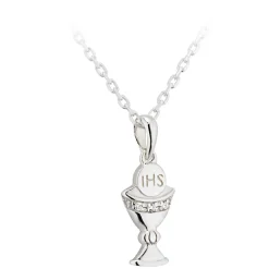 Sterling Silver Chalice Pendant (Chain Included)