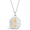 Sterling Silver Communion Medal (Chain Included)