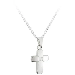 Sterling Silver Cross Pendant (Chain Included)