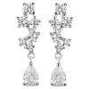 Sterling Silver Cubic Zirconia Pear Drop Earrings