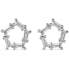 Sterling Silver Cubic Zirconia Open Circle Studs