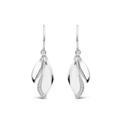 Sterling Silver Cubic Zirconia Marquise Stud Earrings