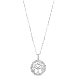 Sterling Silver Cubic Zirconia Tree of Life Pendant