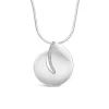 Sterling Silver Cubic Zirconia Open Round Disc Pendant