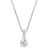 Sterling Silver Cubic Zirconia Round Cut Small Pendant (Chain Included)