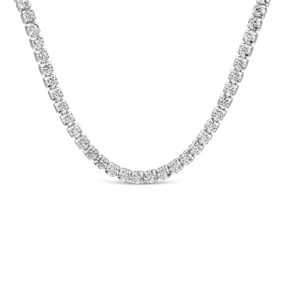 Sterling Silver Cubic Zirconia Tennis Necklet