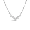 Sterling Silver Cubic Zirconia V-Graduated Hammock Necklet