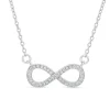 Sterling Silver Cubic Zirconia Inifinity Necklet