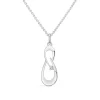 Sterling Silver Cubic Zirconia Open Double Loop Pendant