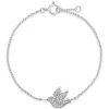 Sterling Silver Cubic Zirconia Dove Chain Bracelet
