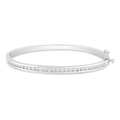 Sterling Silver Cubic Zirconia Baby Bangle