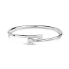 Sterling Silver Cubic Zirconia Twist Bangle