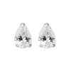 Sterling Silver Cubic Zirconia Pear Cut Stud Earrings