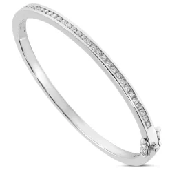 Sterling Silver Cubic Zirconia Bangle