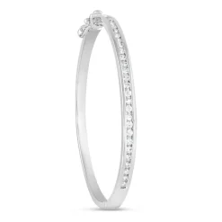 Sterling Silver Cubic Zirconia Baby Bangle