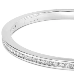 Sterling Silver Cubic Zirconia Bangle