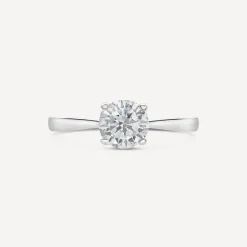 Sterling Silver Cubic Zirconia Solitaire Promise Ring