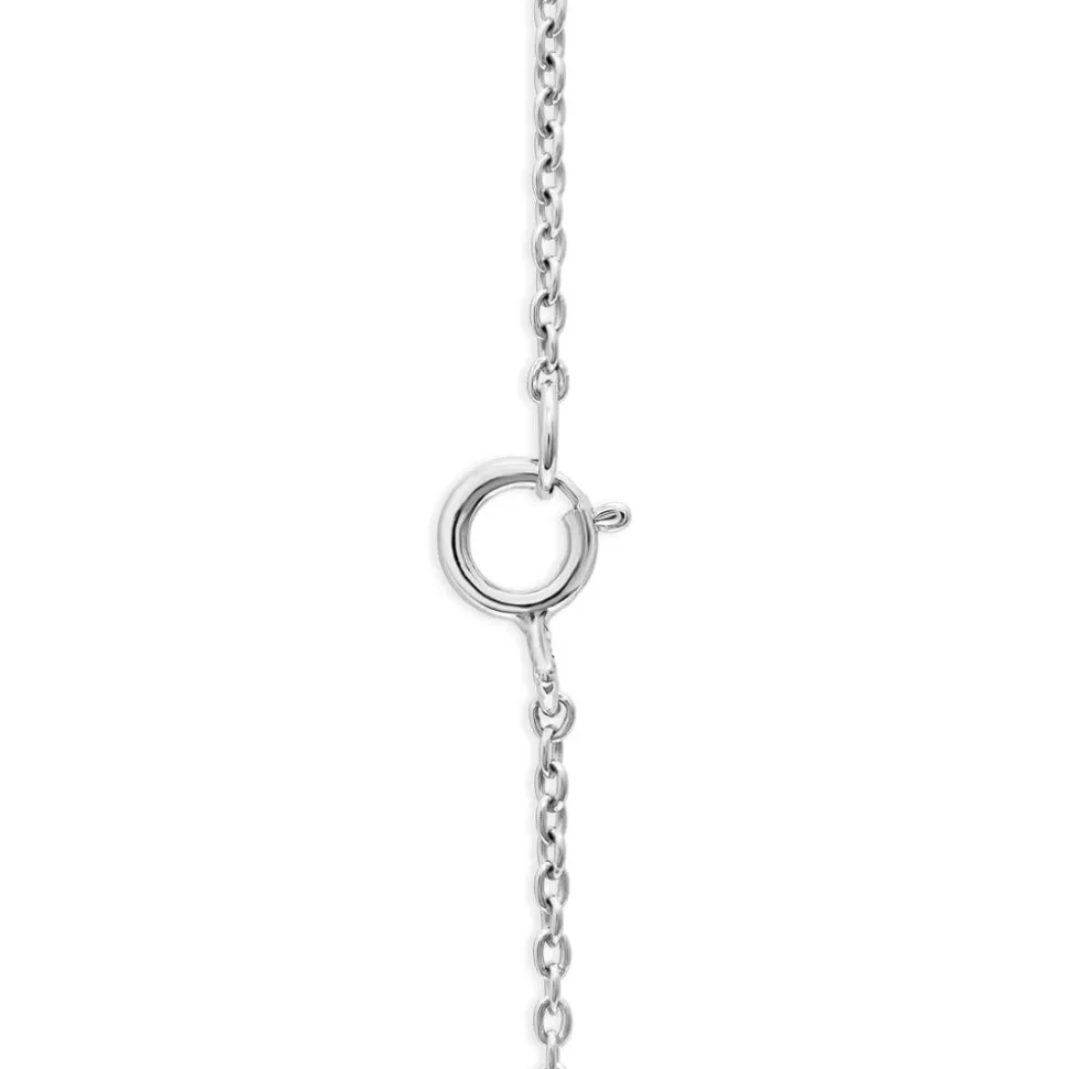 Sterling Silver Cubic Zirconia Swirl Shaped Pendant (Chain Included)