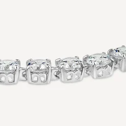 Sterling Silver Cubic Zirconia Claw Set Tennis Bracelet