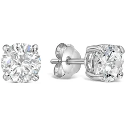 Sterling Silver Cubic Zirconia Medium Claw Stud Earrings