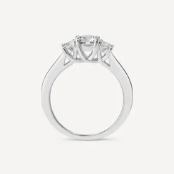 Sterling Silver Cubic Zirconia Three Stone Promise Ring
