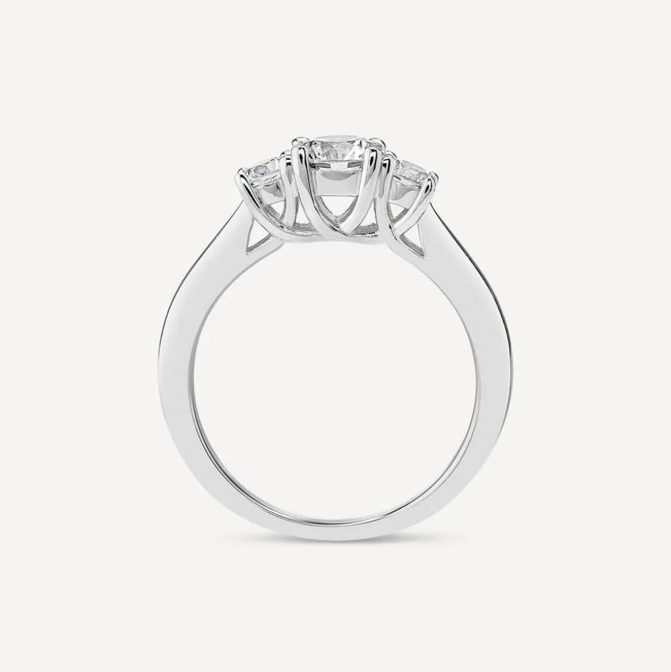 Sterling Silver Cubic Zirconia Three Stone Promise Ring