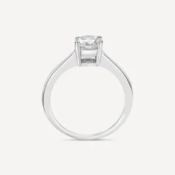 Sterling Silver Cubic Zirconia Solitaire Promise Ring