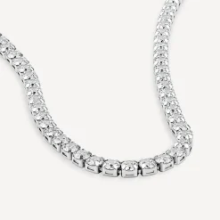 Sterling Silver Cubic Zirconia Tennis Necklet
